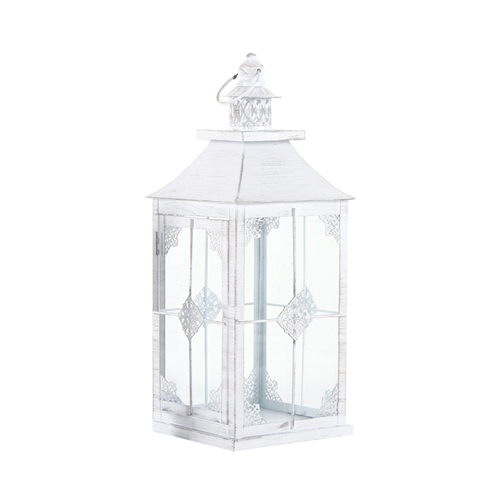 Maine & Crawford Badalh 41x16cm Lantern Candle Holder Large - White