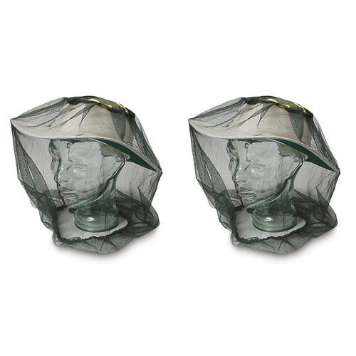 2PK Elemental Compact Mosquito Head Net Insect Protection 60cm - Black