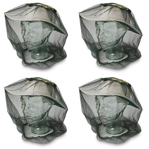 4PK Elemental Compact Mosquito Head Net Insect Protection 60cm - Black