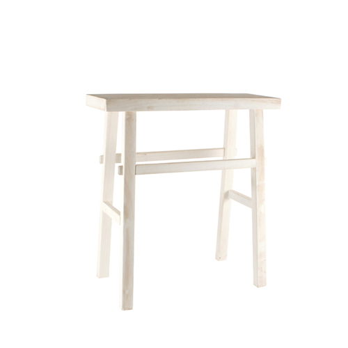 Maine & Crawford Sena 85x80cm Wood Console Bench - Whitewash