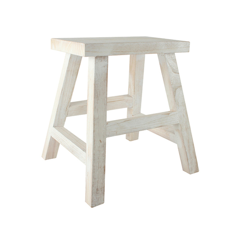 Maine & Crawford Howell 45x40cm Wooden Stool - Natural