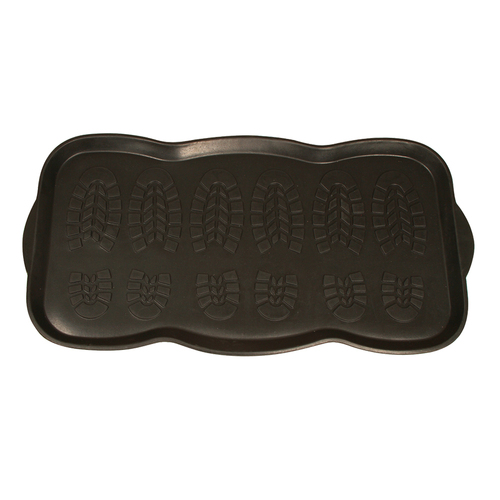 Maine & Crawford 80x40cm Rubber Boot Tray Mat - Black