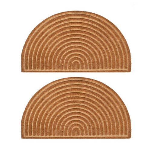 2PK Maine And Crawford Arch Impression Coir Doormat 15mm Thickness 70x40cm