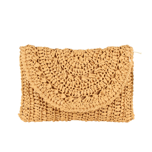 Maine & Crawford 24x14cm Phoenix Clutch Paper Weave Bag - Tan