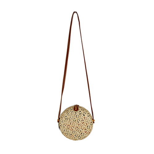 Maine & Crawford Denise 20x6cm Round Bag - Natural