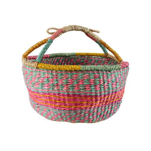 Maine & Crawford Bardie Boho Bolga 38cm Seagrass Picnic Basket w/ Handle