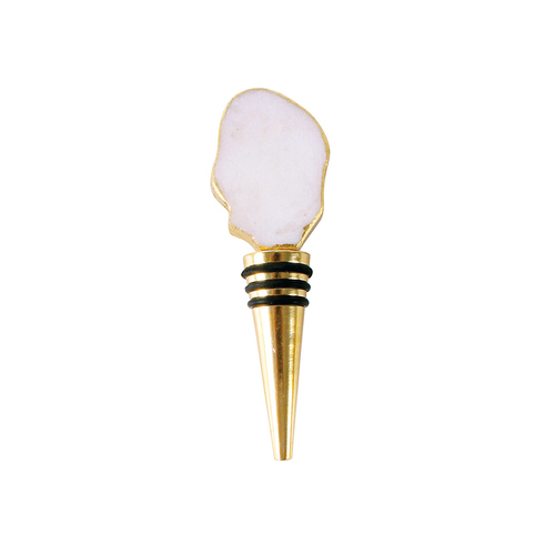 Maine & Crawford Wolcott 10x3cm Marble Wine Stopper w/ Gold Foil