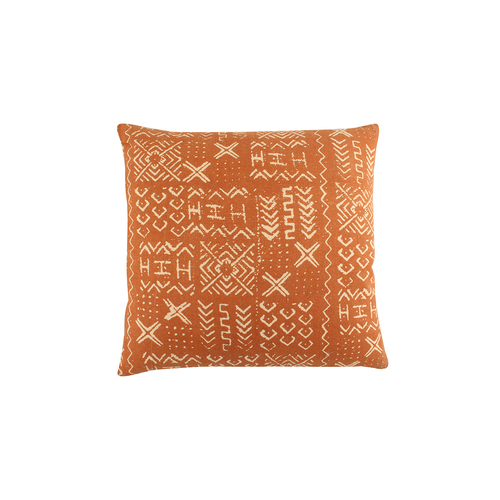 Maine & Crawford Lyric 50x50cm Printed Cushion - Terracotta