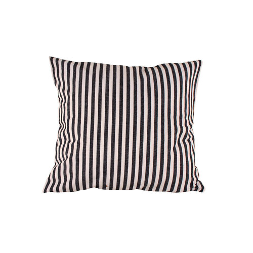 Maine & Crawford Macha 50x50cm Cotton Stripe Cushion - Black/White