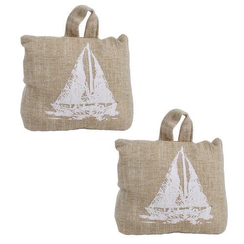 2PK Maine & Crawford 7 Seas Yacht 23x18cm Door Stop - Natural