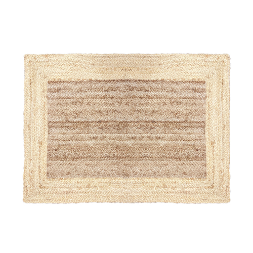Maine & Crawford Jasmine 90x60cm Border Jute Rug - Natural