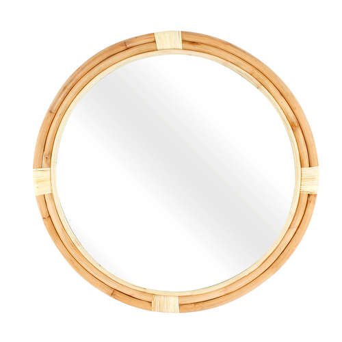 Maine & Crawford Ida 60cm Round Glass Mirror - Natural