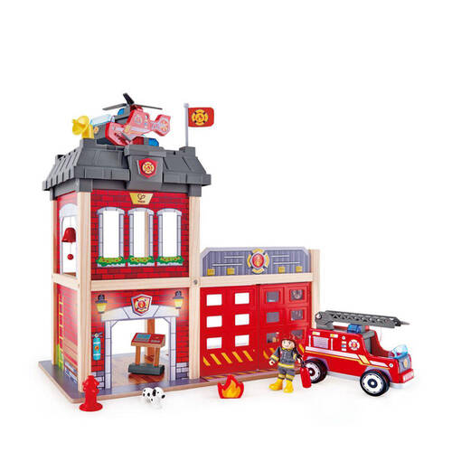 13pc Hape City Fire Station