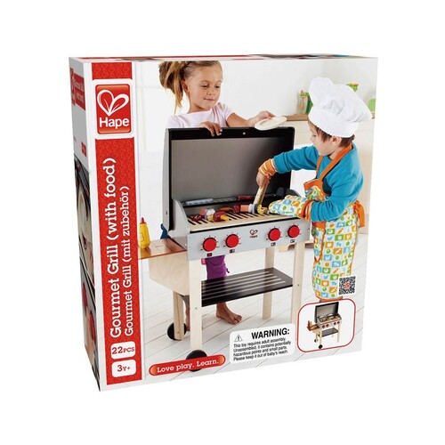 Hape Gourmet Grill w/ Food Pretend Play Kids Toy 3+