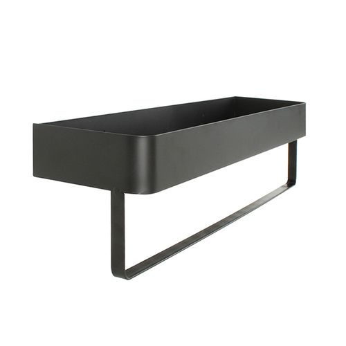 Maine & Crawford Mabrey 50x13cm Metal Troff Shelf - Black