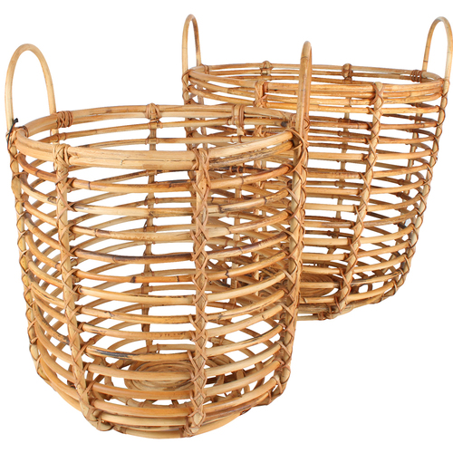 2pc Maine & Crawford Ralu 44x43cm Basket Set - Natural