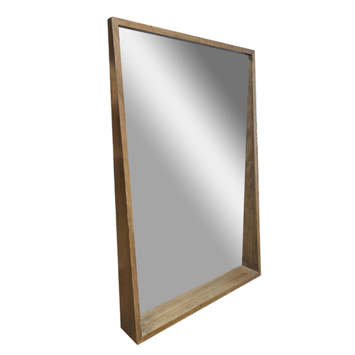Maine & Crawford Mossman 92cm Wall Mirror w/ Shelf Veneered - Brown