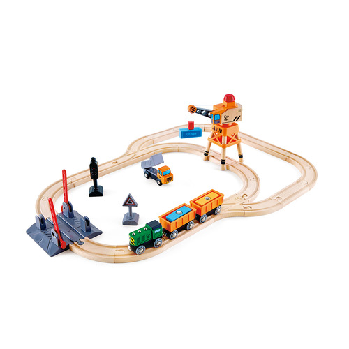 32pc Hape Crossing & Crane Set Kids/Toddler Toy 3+