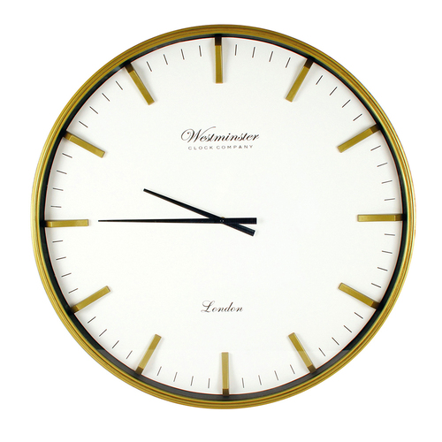 Maine & Crawford Iesha 76cm Plastic Silent Wall Clock - Gold