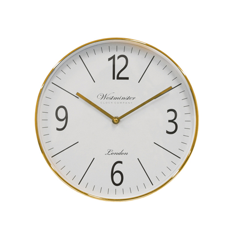 Maine & Crawford 29.5cm Barnet Metal Clock - Assorted