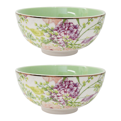 2PK LVD Porcelain 15cm Bowl Spring Floral Serving Dinnerware