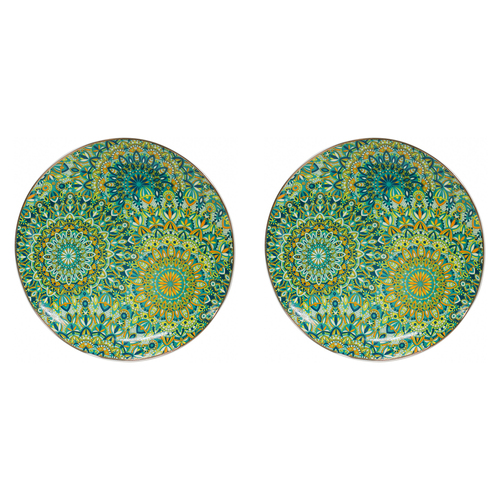 2PK LVD Aquamarine Porcelain 20cm Snack/Dessert Plate Dish Round