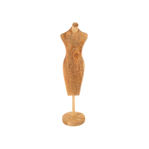 Maine & Crawford Calix 43cm Wood Mannequin Jewellery Holder - Natural