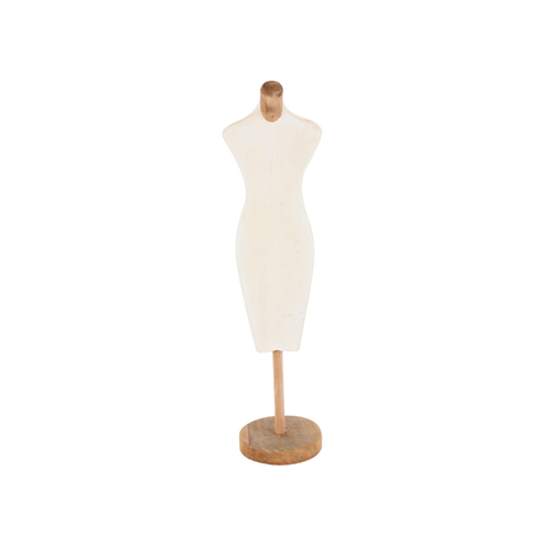 Maine & Crawford Calix 43cm Wood Mannequin Jewellery Holder - White