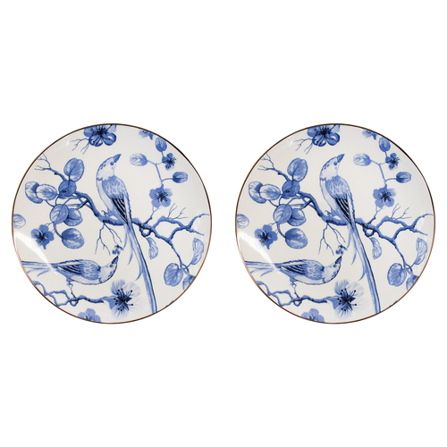 2PK LVD Orient Garden 20x12cm Porcelain Plate Round Tableware