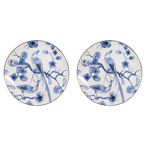 2PK LVD Orient Garden 20x12cm Porcelain Plate Round Tableware