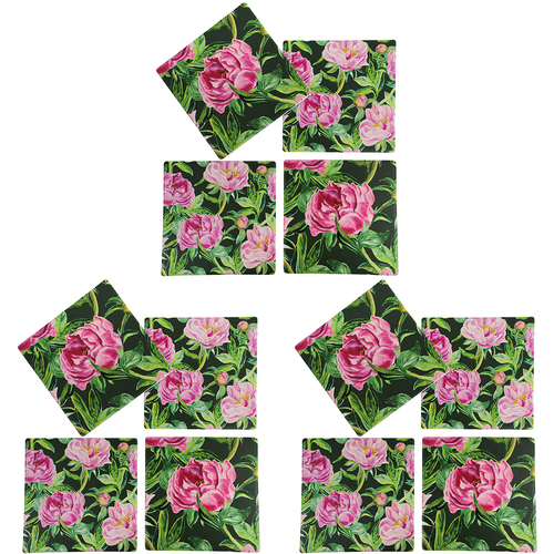3PK 4pc LVD 10x10cm Porcelain Plate Rosa Home/Kitchen Decor