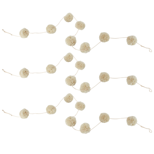 6PK Maine & Crawford 2m Pompom Garland Boho Charm - Cotton