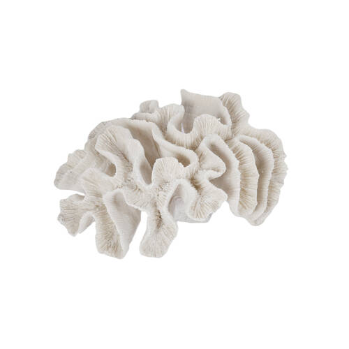Maine And Crawford Home Decor White Coral Resin Sculpture 24x20x11cm