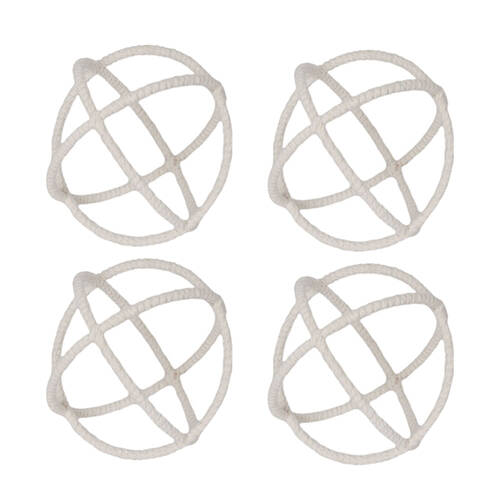 4PK Maine And Crawford Home Decor White Decorative Sphere 20x20x20cm