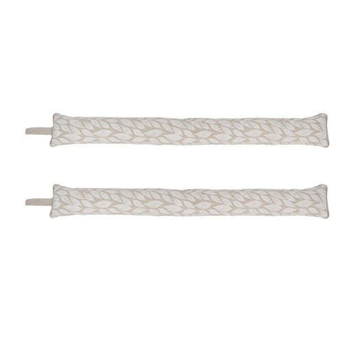2PK Maine And Crawford Draught Stopper Beige N White 85X10Cm 85x10cm