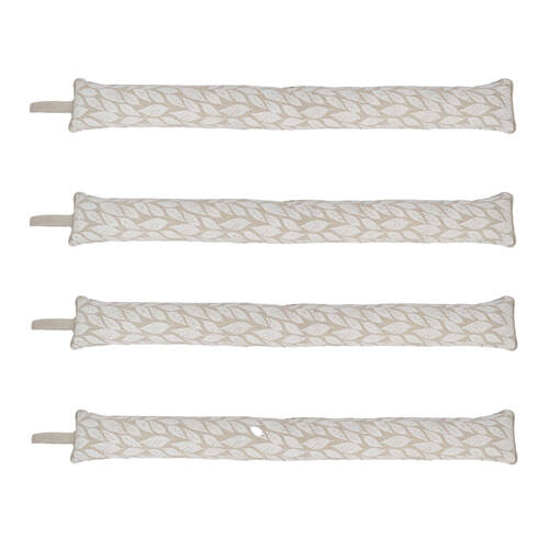 4PK Maine And Crawford Draught Stopper Beige N White 85X10Cm 85x10cm