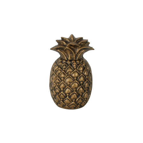 Maine & Crawford Hayden Pineapple 14x10cm Cast Iron Door Stop - Black/Gold