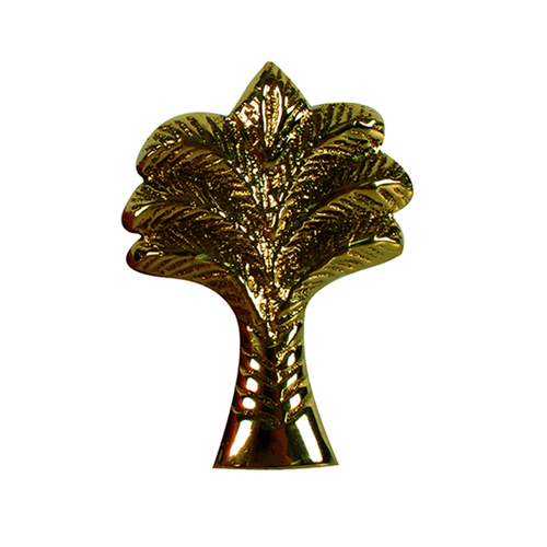Maine & Crawford Belize 6x4cm Brass Palm Tree Knob