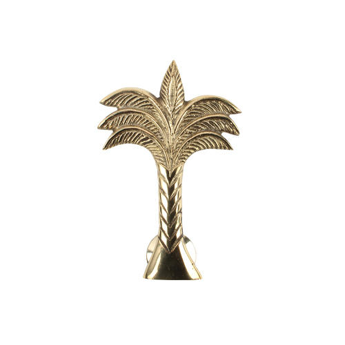Maine & Crawford Belize 14x7cm Antique Brass Palm Tree Door Knocker