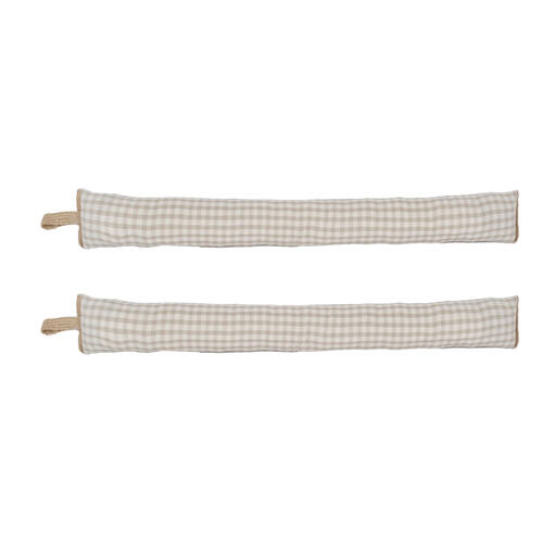 2PK Maine And Crawford Draught Stopper Gingham 85X10Cm 85x10cm