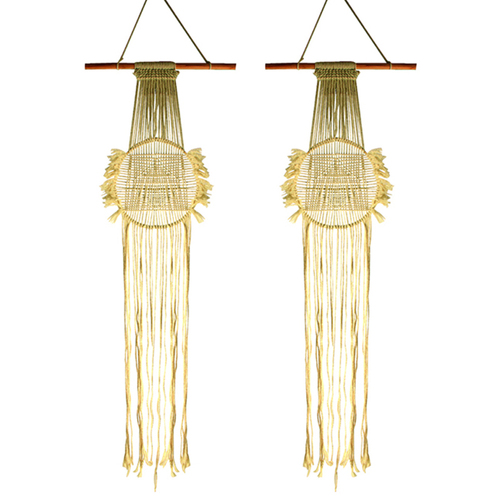 2PK Maine & Crawford Adaline 110cm Macrame Wall Decor Hanging Display