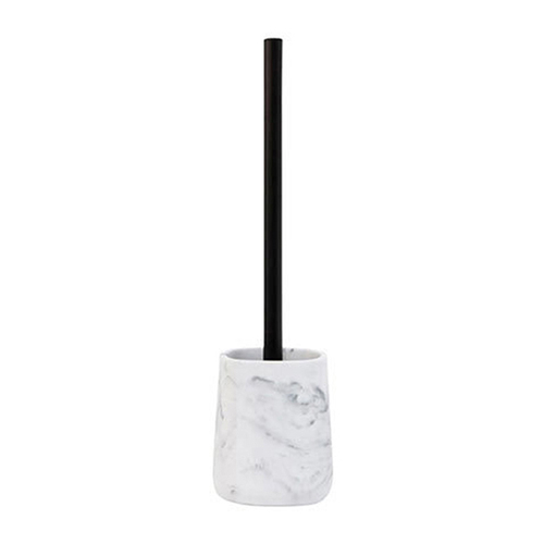 Home Expression 40x10cm Polyresin Toilet Brush w/ Holder - Marble