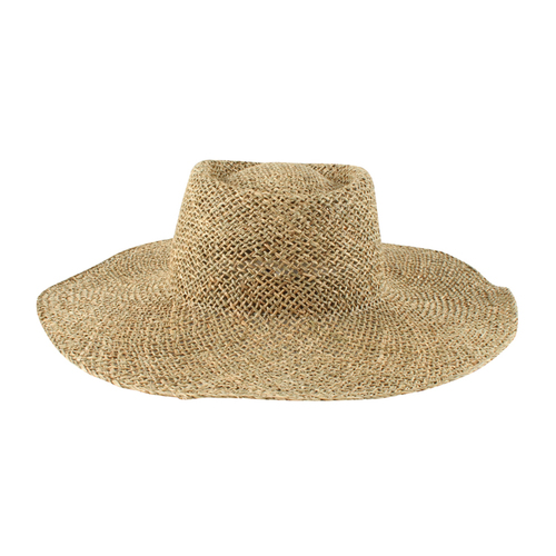 Good Vibes 47x38cm Camilla Wide Weave Hat Sun Protection Cap