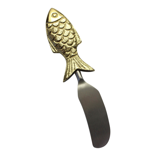 LVD Fish 16cm Butter/Cheese Spreader Knife Cutlery - Gold