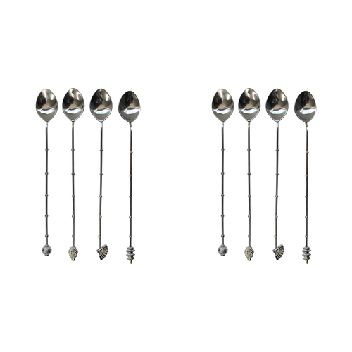 2PK 4pc LVD 5x22cm Stainless Steel Stirrers Spoon Kannika Kitchen Decor