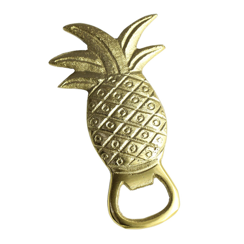 LVD Brass Pineapple Brass 10.5cm Manual Bottle Opener - Gold