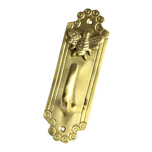 LVD Brass 12cm Bee Door Hook Wall Hanger Storage Decor - Gold