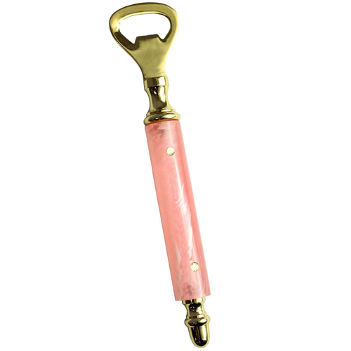 LVD Marbleised Stainless Steel Resin 13.5cm Bottle Opener - Pink