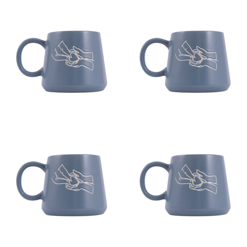 4PK Splosh Heartfelt Grandparent 440ml Stoneware Mug Coffee/Tea Cup - Blue
