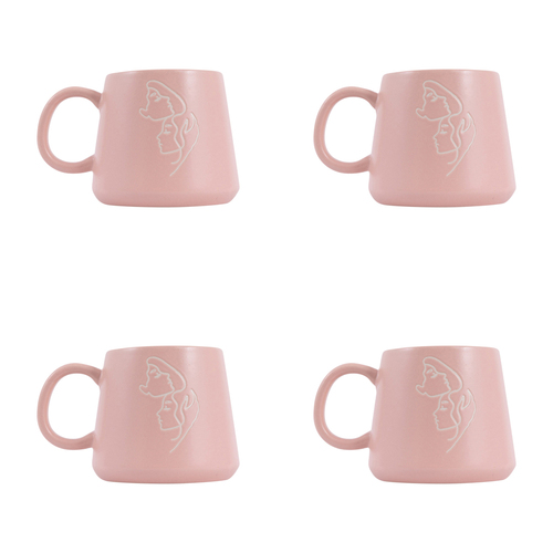 4PK Splosh Heartfelt Daughter 440ml Stoneware Mug Coffee/Tea Cup - Pink